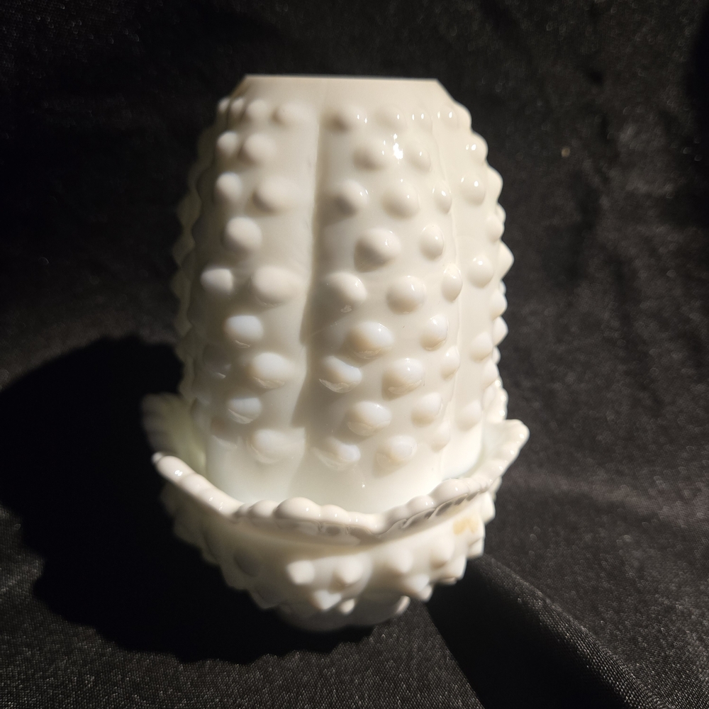 Fenton White Hobnail Milk Glass Votive Holder